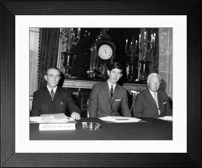 Framed Print : Prince Charles, Prince of Wales with the Secretary of State for Wales Framed Print : Prince Charles, Prince of Wales with the Secretary of State for Wales