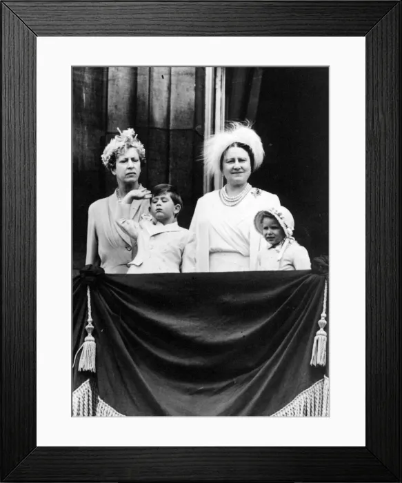 Framed Print : Prince Charles - The Prince of Wales gives a salute as the guards march past the balcony Framed Print : Prince Charles - The Prince of Wales gives a salute as the guards march past the balcony