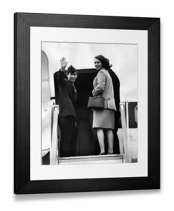 Framed Print : Prince Charles - The Prince of Wales with his Sister Princess Anne at the top of