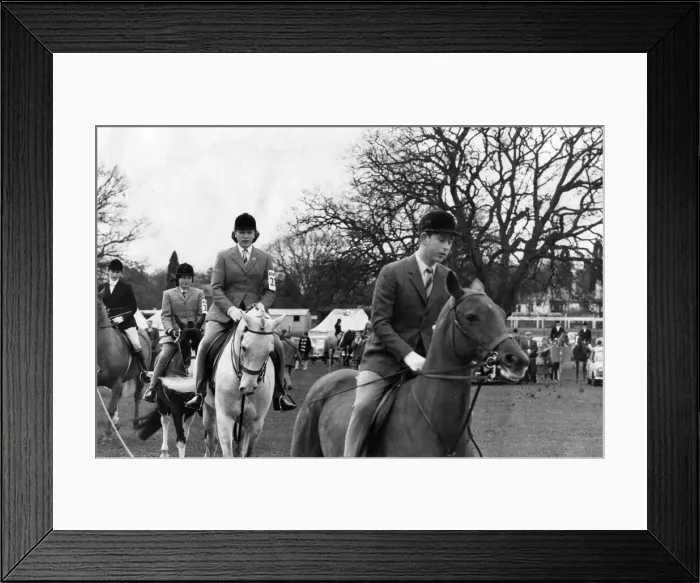 Framed Print : Prince Charles - The Prince of Wales leads his sister Princess Anne into the parade ring Framed Print : Prince Charles - The Prince of Wales leads his sister Princess Anne into the parade ring