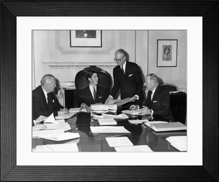 Framed Print : Prince Charles, Prince of Wales at todays meeting with the officials of the Duchy of