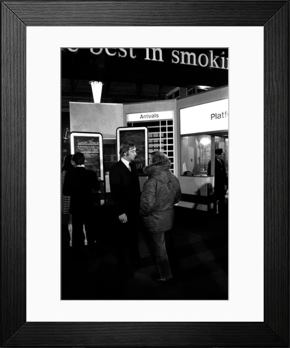 Framed Print : Film legend Michael Caine in Newcastle Central Station during the filming of Get Carter Framed Print : Film legend Michael Caine in Newcastle Central Station during the filming of Get Carter