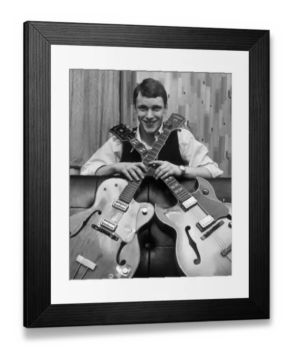 Framed Print : John Allen, lead guitarist of the group Nashville Teens 25th March 1965 Framed Print : John Allen, lead guitarist of the group Nashville Teens 25th March 1965