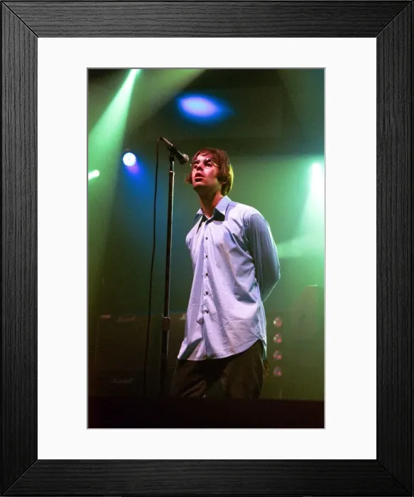 Framed Print : Brit pop band Oasis perform in concert at the Whitley Bay Ice Rink 19 / 01 / 96 Framed Print : Brit pop band Oasis perform in concert at the Whitley Bay Ice Rink 19 / 01 / 96