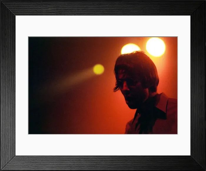 Framed Print : Brit pop band Oasis perform in concert at the Whitley Bay Ice Rink 19  /  01  /  96