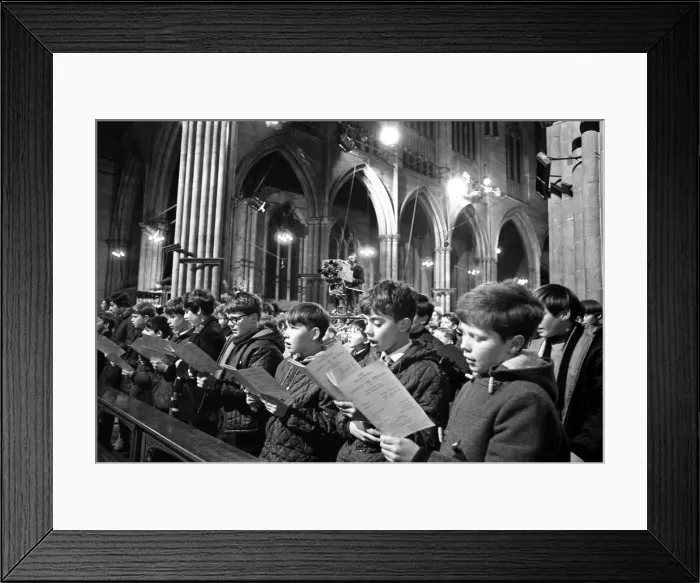 Framed Print : Th scene inside Leamingtons All Saints Parish Church where the BBC have set up