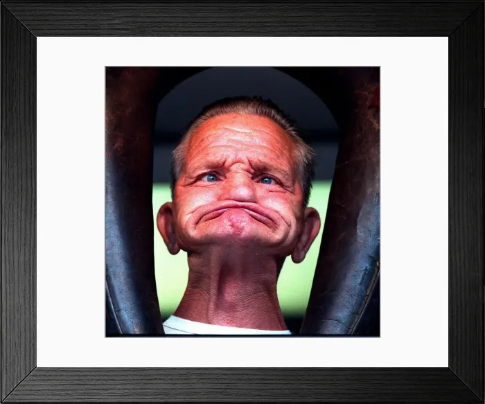 Framed Print : Dennis Russell From Walsall Taking part in the gurning competition in Dudley Framed Print : Dennis Russell From Walsall Taking part in the gurning competition in Dudley