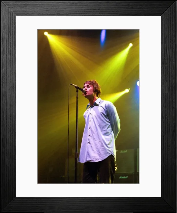 Framed Print : Brit pop band Oasis perform in concert at the Whitley Bay Ice Rink 19 / 01 / 96 Framed Print : Brit pop band Oasis perform in concert at the Whitley Bay Ice Rink 19 / 01 / 96