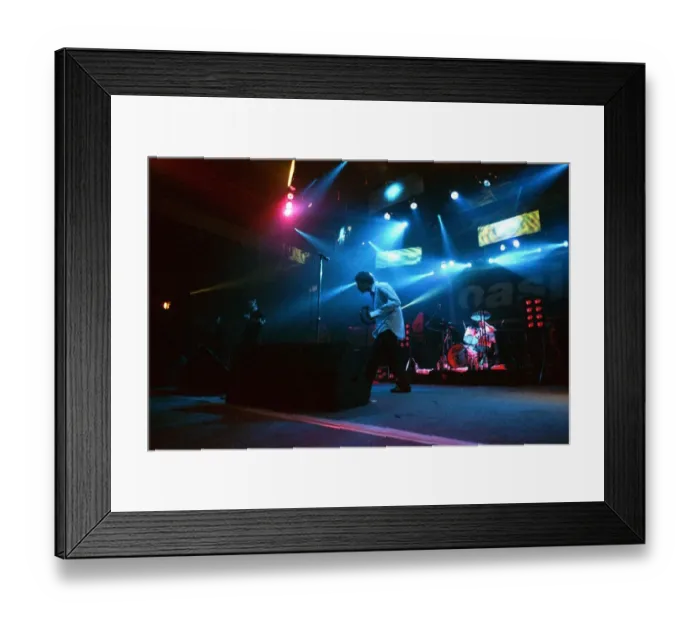 Framed Print : Brit pop band Oasis perform in concert at the Whitley Bay Ice Rink 19 / 01 / 96 Framed Print : Brit pop band Oasis perform in concert at the Whitley Bay Ice Rink 19 / 01 / 96