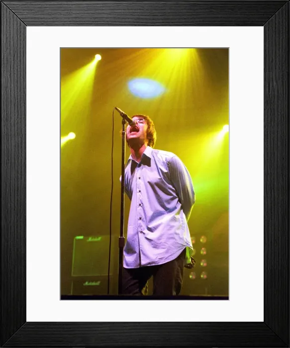 Framed Print : Brit pop band Oasis perform in concert at the Whitley Bay Ice Rink 19 / 01 / 96 Framed Print : Brit pop band Oasis perform in concert at the Whitley Bay Ice Rink 19 / 01 / 96