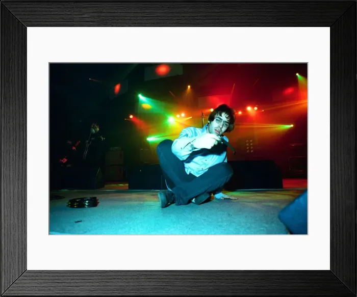 Framed Print : Brit pop band Oasis perform in concert at the Whitley Bay Ice Rink 19 / 01 / 96 Framed Print : Brit pop band Oasis perform in concert at the Whitley Bay Ice Rink 19 / 01 / 96