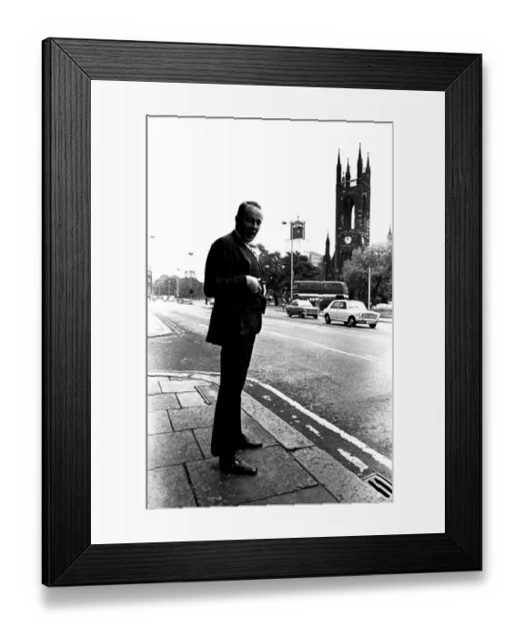 Framed Print : Ned Sherrin, a film and TV producer, who flew into Newcastle on June 16, 1971 Framed Print : Ned Sherrin, a film and TV producer, who flew into Newcastle on June 16, 1971
