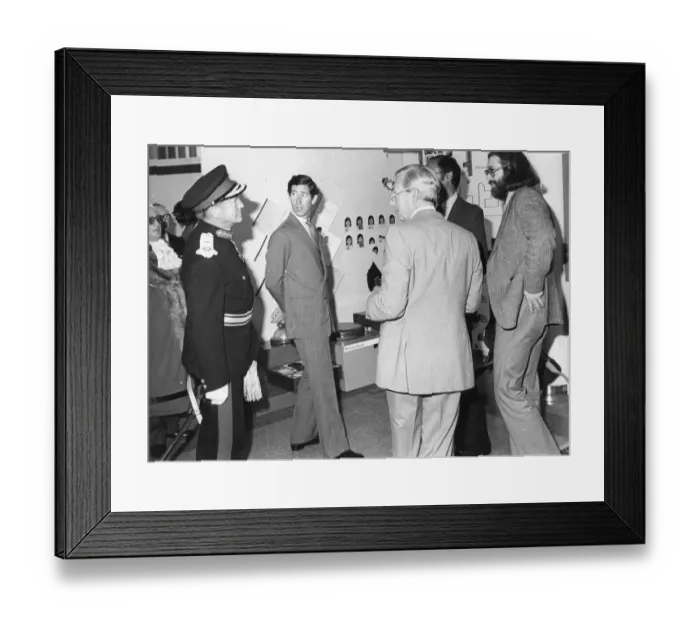 Framed Print : Prince Charles, The Prince of Wales during his visit to the North East 1 July 1981 - Framed Print : Prince Charles, The Prince of Wales during his visit to the North East 1 July 1981 -