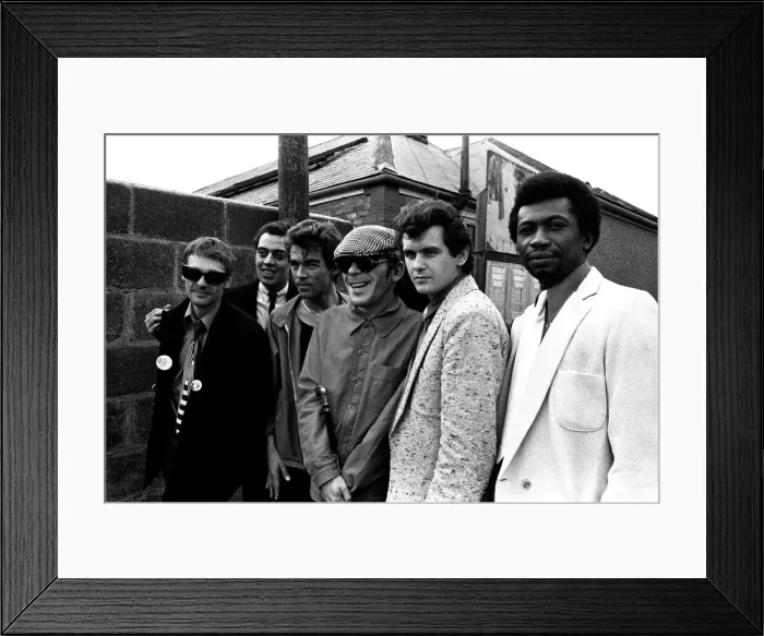 Framed Print : Ian Dury and the Blockheads, on Tyneside in June, 1979 Framed Print : Ian Dury and the Blockheads, on Tyneside in June, 1979