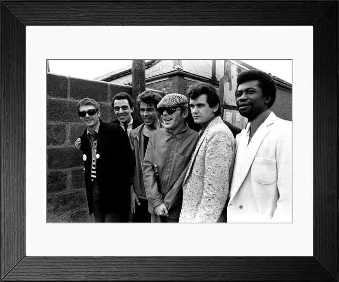 Framed Print : Ian Dury and the Blockheads, on Tyneside in June, 1979 Framed Print : Ian Dury and the Blockheads, on Tyneside in June, 1979