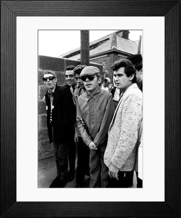 Framed Print : Ian Dury and the Blockheads, on Tyneside in June, 1979 Framed Print : Ian Dury and the Blockheads, on Tyneside in June, 1979