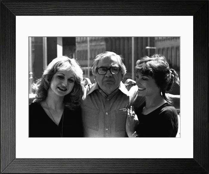 Framed Print : Comedian Harry Worth, pictured on June 18, 1979, with Debbie Arnold (left Framed Print : Comedian Harry Worth, pictured on June 18, 1979, with Debbie Arnold (left