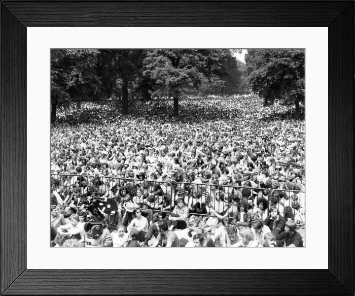 Framed Print : Fans flocked to Hyde Parks Cockpit for a free concert given by the Rolling Stones Framed Print : Fans flocked to Hyde Parks Cockpit for a free concert given by the Rolling Stones