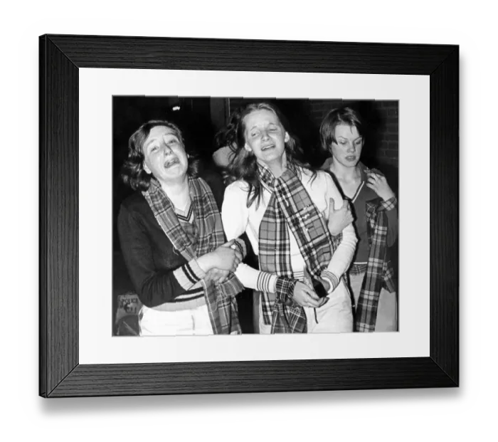 Framed Print : A hysterical tartan army invade Newcastle to watch the Bay City Rollers at the City Hall