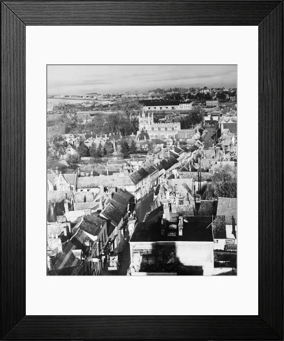 Framed Print : View of Basingstoke from the towers of the Town Hall. Circa 1935 Framed Print : View of Basingstoke from the towers of the Town Hall. Circa 1935