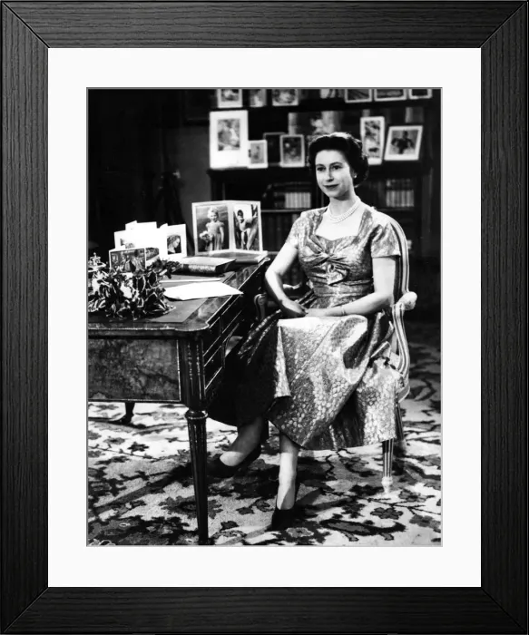 Framed Print : Queen Elizabeth II at Sandringham after making her Christmas speech to the nation Framed Print : Queen Elizabeth II at Sandringham after making her Christmas speech to the nation
