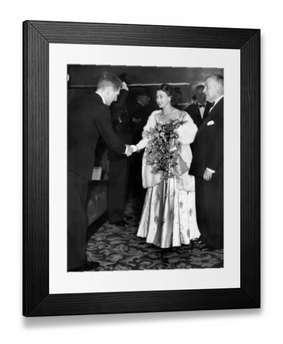 Framed Print : Queen Elizabeth II is greeted by Sir John Hunt, leader of the Everest Expedition Framed Print : Queen Elizabeth II is greeted by Sir John Hunt, leader of the Everest Expedition