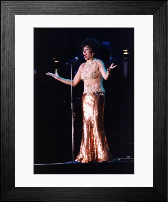 Framed Print : Singer Shirley Bassey performing at the Newcastle Arena. 11 / 05 / 96 Framed Print : Singer Shirley Bassey performing at the Newcastle Arena. 11 / 05 / 96