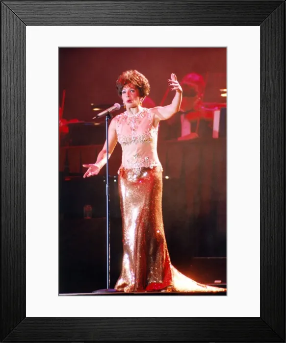 Framed Print : Singer Shirley Bassey performing at the Newcastle Arena. 11  /  05  /  96