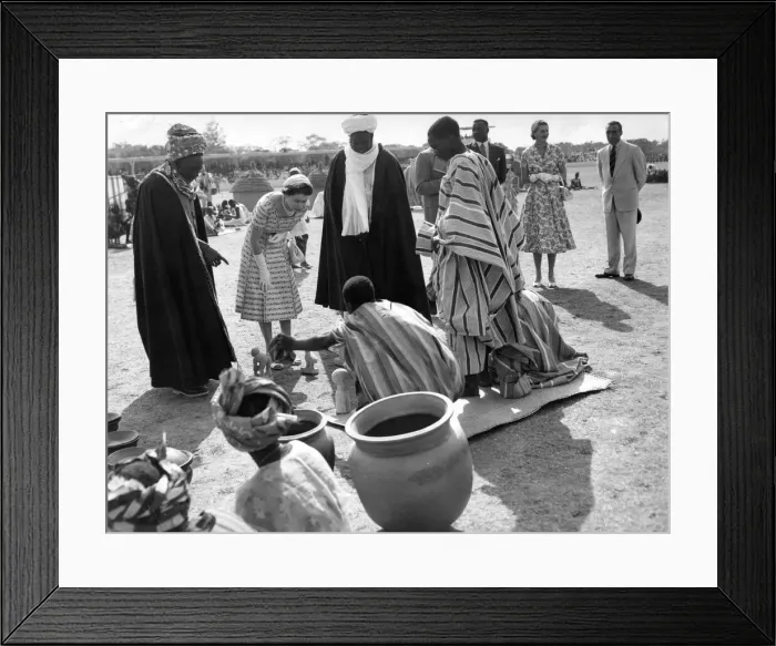 Framed Print : Queen Elizabeth II tour the model village at Children