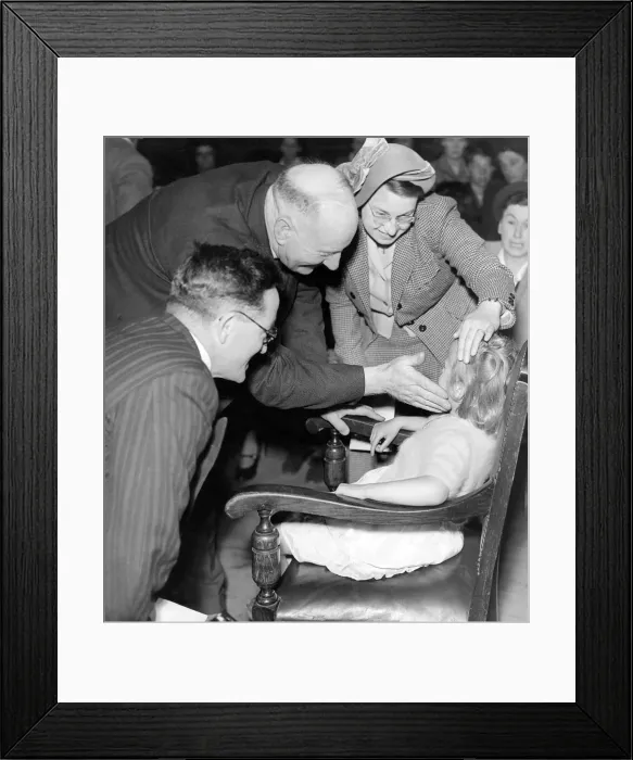 Framed Print : Pastor Howell M. Harris at the Great Revival and Devine Healing Campaign in the City Hall