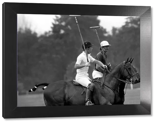 Prince Charles playing polo. June 1977 R77-3218