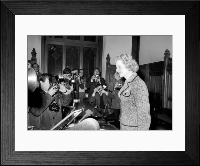 Framed Print : Challenger for leadership of the Conservative Party Margaret Thatcher arrives for a Framed Print : Challenger for leadership of the Conservative Party Margaret Thatcher arrives for a