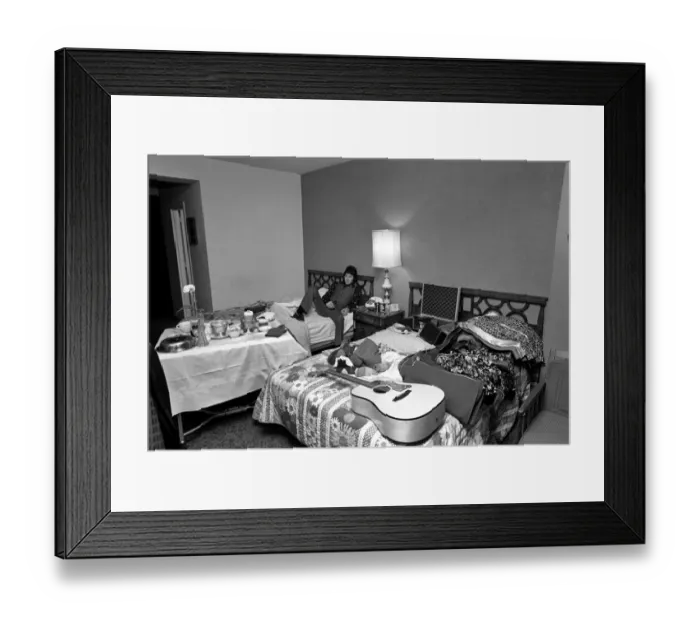 Framed Print : The Faces tour of the USA and Canada, February and March 1975