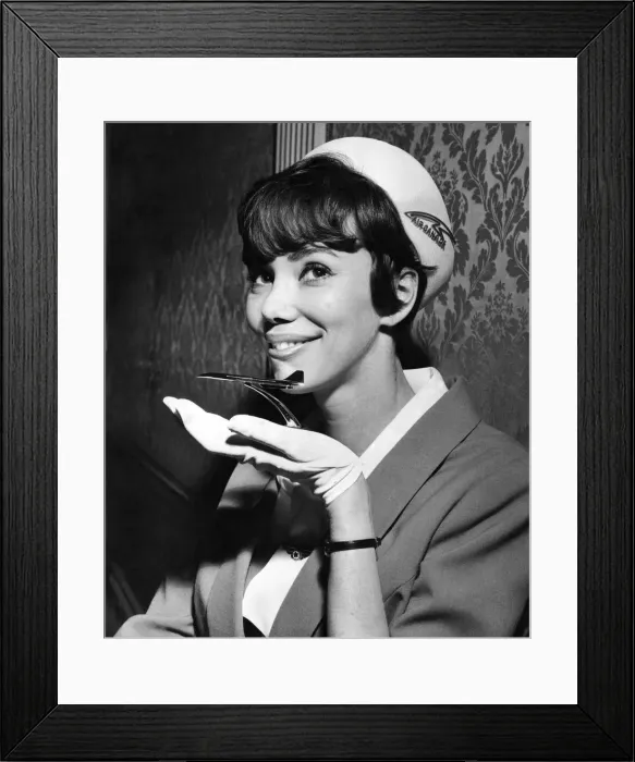 Framed Print : Air Hostesses for supersonic airliners Francine Girgnon (29