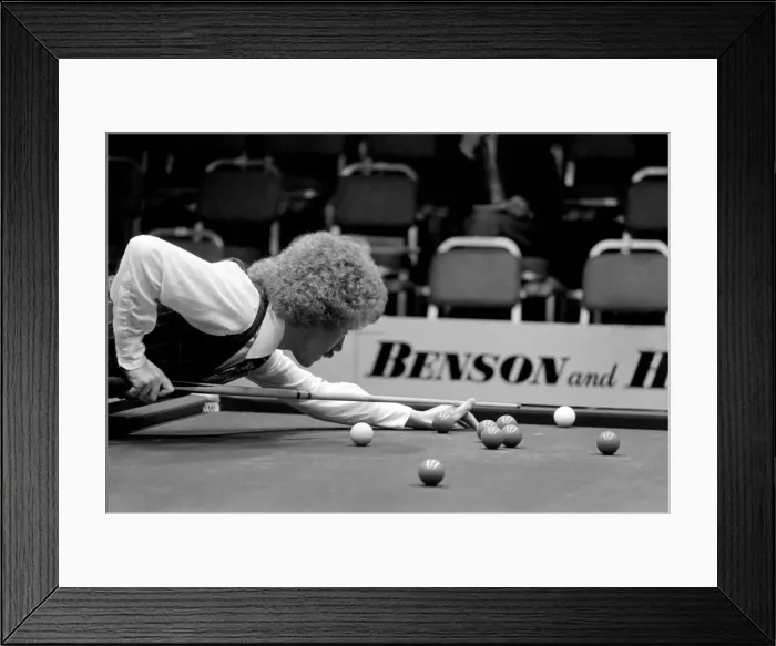 Framed Print : Canadian snooker player Cliff Thorburn in action during a tournament
