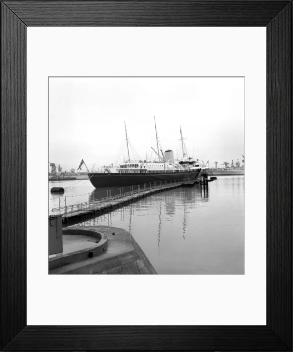Framed Print : The Royal Yacht Britannia seen here at the Royal Naval Dockyard Portsmouth Framed Print : The Royal Yacht Britannia seen here at the Royal Naval Dockyard Portsmouth