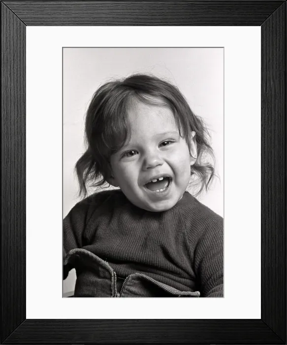 Framed Print : Children expressions laughter Circa 1975 Rev 3739 Framed Print : Children expressions laughter Circa 1975 Rev 3739