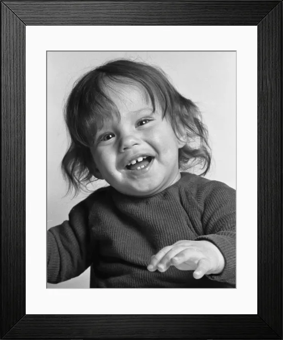 Framed Print : Children expressions smiling Circa 1975 Rev 3739 Framed Print : Children expressions smiling Circa 1975 Rev 3739