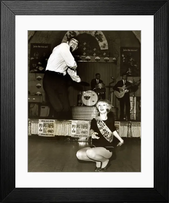 Framed Print : A young couple dancing the twist at the Twist and Beat Championships at the Lyceum Framed Print : A young couple dancing the twist at the Twist and Beat Championships at the Lyceum