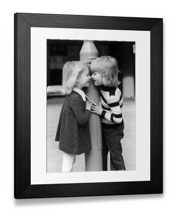 Framed Print : Valentines Day Kiss Children Feb 1973 4 year olds Stephen Simson Framed Print : Valentines Day Kiss Children Feb 1973 4 year olds Stephen Simson