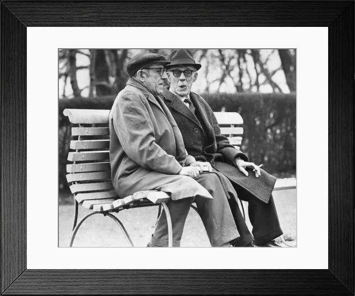 Framed Print : Old Tom Hiscock (left) and his good friend snuffy Framed Print : Old Tom Hiscock (left) and his good friend snuffy