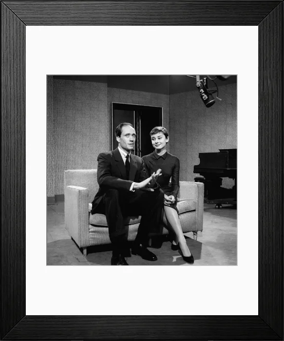 Framed Print : Audrey Hepburn and husband Mel Ferrer. January 1955 Framed Print : Audrey Hepburn and husband Mel Ferrer. January 1955