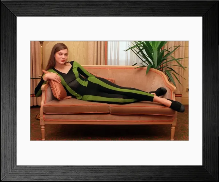 Framed Print : Mila Jovovich Ukranian actress and model August 1991 Framed Print : Mila Jovovich Ukranian actress and model August 1991