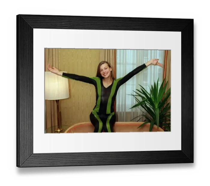 Framed Print : Mila Jovovich Ukranian actress and model August 1991