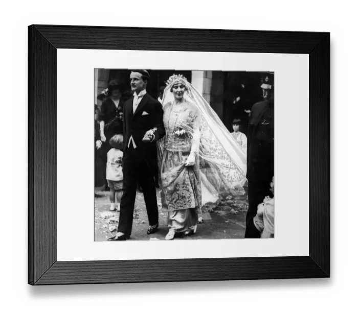 Framed Print : Wedding of Duff Cooper and Lady Diana Manners 1919 On the 2