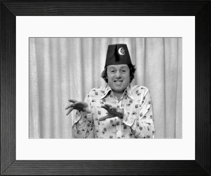 Framed Print : Tommy Cooper Impersonations. Edward Woodward and Mike Aspell. January 1975 75-00597 Framed Print : Tommy Cooper Impersonations. Edward Woodward and Mike Aspell. January 1975 75-00597
