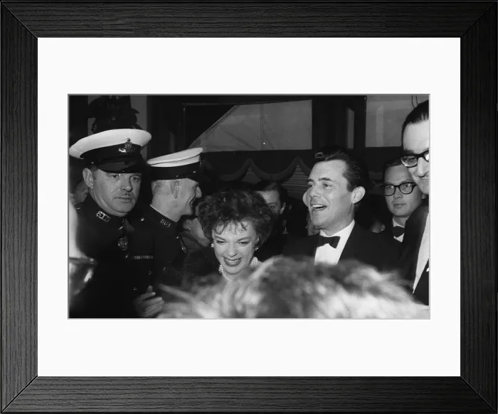 Framed Print : Actors Dirk Bogarde and Judy Garland 1963 Framed Print : Actors Dirk Bogarde and Judy Garland 1963