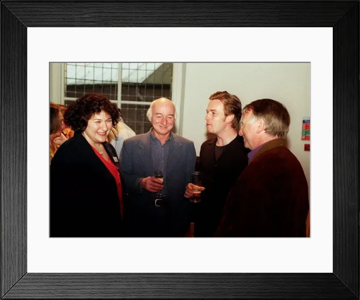 Framed Print : Irina Brown Art Director at Tron Theatre with actor Ewan McGregor Framed Print : Irina Brown Art Director at Tron Theatre with actor Ewan McGregor