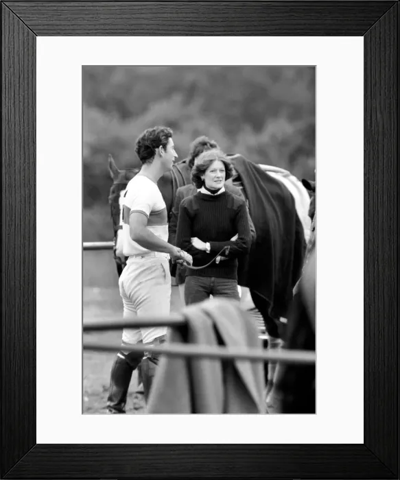 Framed Print : Prince Charles. Polo at Windsor with girlfriend Lady Sarah Spencer Framed Print : Prince Charles. Polo at Windsor with girlfriend Lady Sarah Spencer