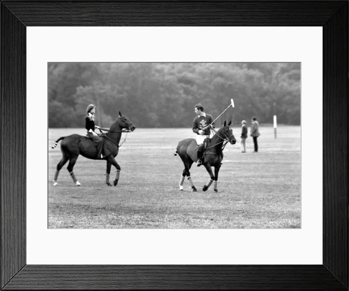 Framed Print : Prince Charles. Polo at Windsor with girlfriend Lady Sarah Spencer Framed Print : Prince Charles. Polo at Windsor with girlfriend Lady Sarah Spencer